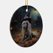 ひも中国のつきカボチャのハロウィーン怖 セラミックオーナメント (右)