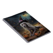 ひも中国のつきカボチャのハロウィーン怖 ノートブック (右側)