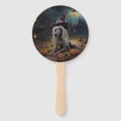 ひも中国のつきカボチャのハロウィーン怖 ハンドファン (正面)