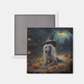 ひも中国のつきカボチャのハロウィーン怖 マグネット (正面/裏面)