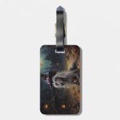 ひも中国のつきカボチャのハロウィーン怖 ラゲッジタグ (裏面縦)