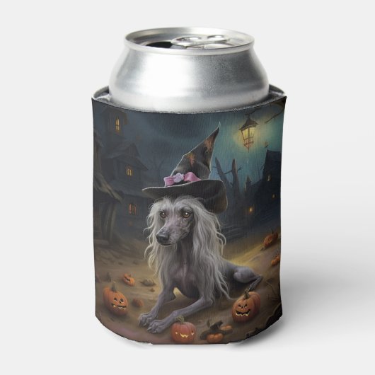 ひも中国のつきカボチャのハロウィーン怖 缶クーラー (缶正面)