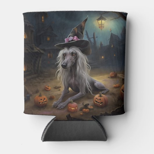 ひも中国のつきカボチャのハロウィーン怖 缶クーラー (正面)