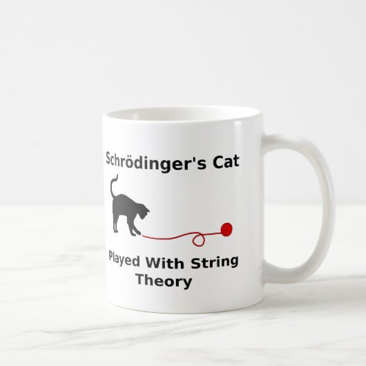 ひも理論と遊ばれるSchrödingerの猫 コーヒーマグカップ (右)