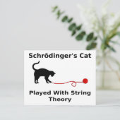 ひも理論と遊ばれるSchrödingerの猫 ポストカード (スタンド正面)