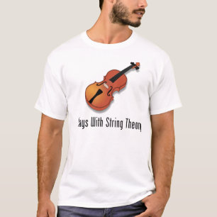 ひも理論の演劇-バイオリン Tシャツ