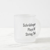 ひも理論のSchrodingerの猫の演劇 フロストグラスマグカップ (正面右)