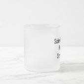 ひも理論のSchrodingerの猫の演劇 フロストグラスマグカップ (中央)