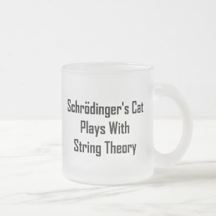 ひも理論のSchrodingerの猫の演劇 フロストグラスマグカップ