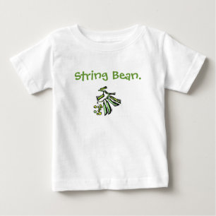 ひも豆のベビーか幼児のTシャツ ベビーTシャツ