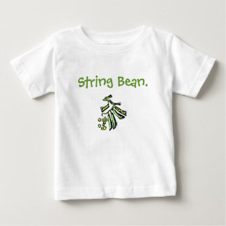 ひも豆のベビーか幼児のTシャツ ベビーTシャツ