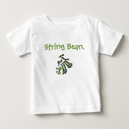 ひも豆のベビーか幼児のTシャツ ベビーTシャツ (正面)