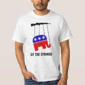 "ひも"のプロ銃砲規制反銃のロビー切って下さい Tシャツ (正面)