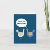 ひよこおもしろいと折り畳まれたイースターカード カード (正面)