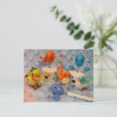 ひよこおよび卵の郵便はがき ポストカード (スタンド正面)