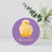 ひよこが付いているイースター夕食 招待状 (スタンド正面)