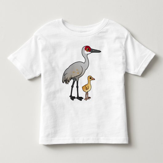 ひよこが付いているSandhillクレーン トドラーTシャツ (正面)