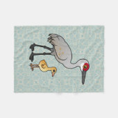 ひよこが付いているSandhillクレーン フリースブランケット (正面(横))