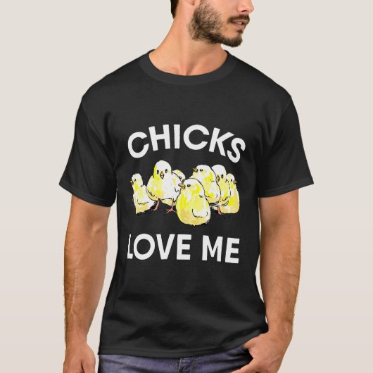 ひよこが大好き ニワトリ Tシャツ (正面)
