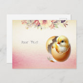 ひよこが孵る花のポストカード ポストカード (正面/裏面)