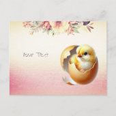 ひよこが孵る花のポストカード ポストカード (正面)