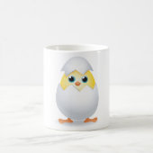 ひよこが孵る 黄色いひよこ 卵の殻 コーヒーマグカップ (中央)