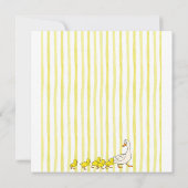 ひよこが描かれた子供の誕生日カード 招待状 (裏面)