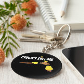 ひよこが私を掘る キーホルダー (側面)