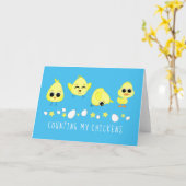 ひよこたちとアヒルの子 数えてみよう ひよこを数える カード (黄色い花)