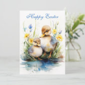 ひよこたちの喜び：イースター・エディションのホリデーカード シーズンカード (スタンド正面)