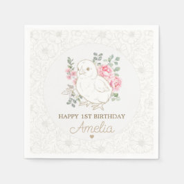 ひよこちゃんのお誕生日会 フローラルガーデンパーティ スタンダードカクテルナプキン