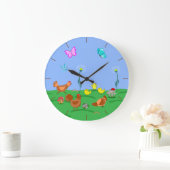 ひよこと母鳥 ラージ壁時計 (ホーム)