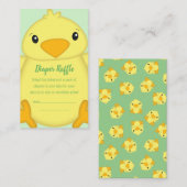ひよこにシャワーグリーン エンクロージャーカード (正面/裏面)