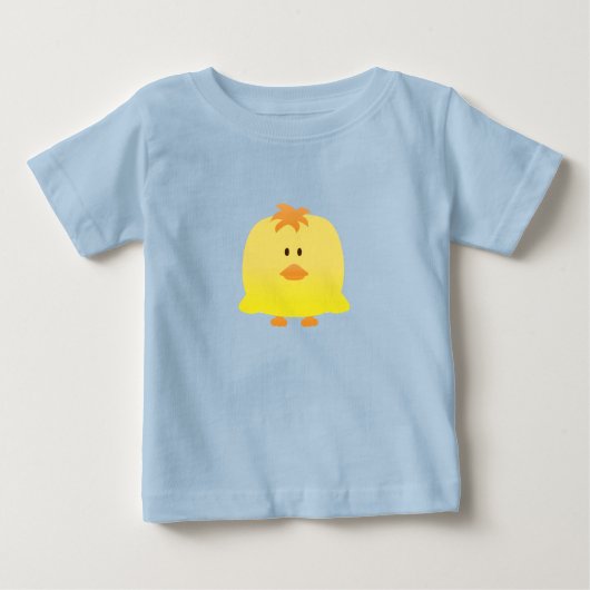 ひよこのかわいいベクターアート ベビーTシャツ (正面)