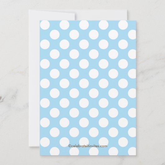 ひよこの男の子のベビーシャワーの招待状の工夫 招待状 (裏面)