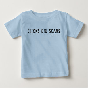 ひよこの発掘の傷! ベビーTシャツ