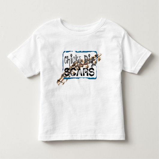 ひよこの発掘の傷(A) -幼児のワイシャツスタイル トドラーTシャツ (正面)