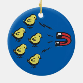 ひよこの磁石のおもしろいなクリスマスのオーナメント セラミックオーナメント