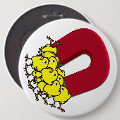 ひよこの磁石 缶バッジ (正面&裏面)