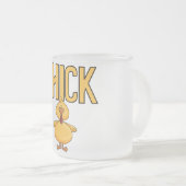 ひよこのTシャツおよびギフト フロストグラスマグカップ (正面右)