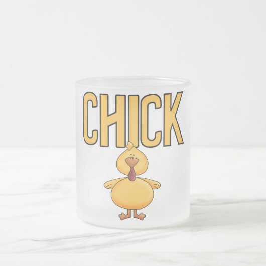 ひよこのTシャツおよびギフト フロストグラスマグカップ (中央)