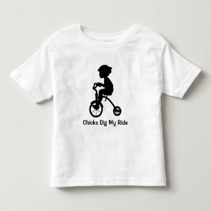 ひよこは私の乗車を掘ります トドラーTシャツ