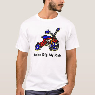 ひよこは私の乗車を掘ります Tシャツ
