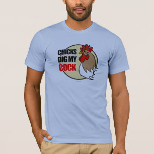 ひよこは私の雄ん鶏を掘ります Tシャツ