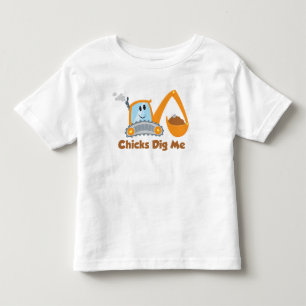 ひよこは私を掘ります トドラーTシャツ
