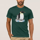 ひよこを持つコウテイペンギン Tシャツ (正面)