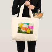 ひよこイースター卵狩り ラージトートバッグ (正面(商品))