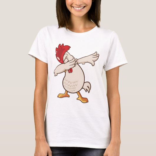 ひよこダブステップ踊り農夫ダンス Tシャツ (正面)