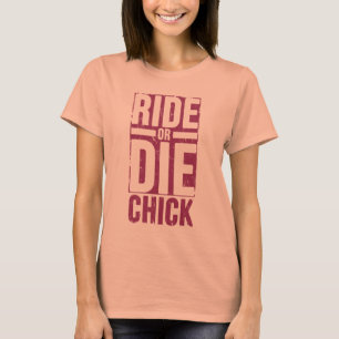 ひよこ乗りますか、または死んで下さい Tシャツ