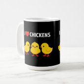 ひよこ大好き かわいいひよこ 鶏好き ギフト コーヒーマグカップ (正面左)